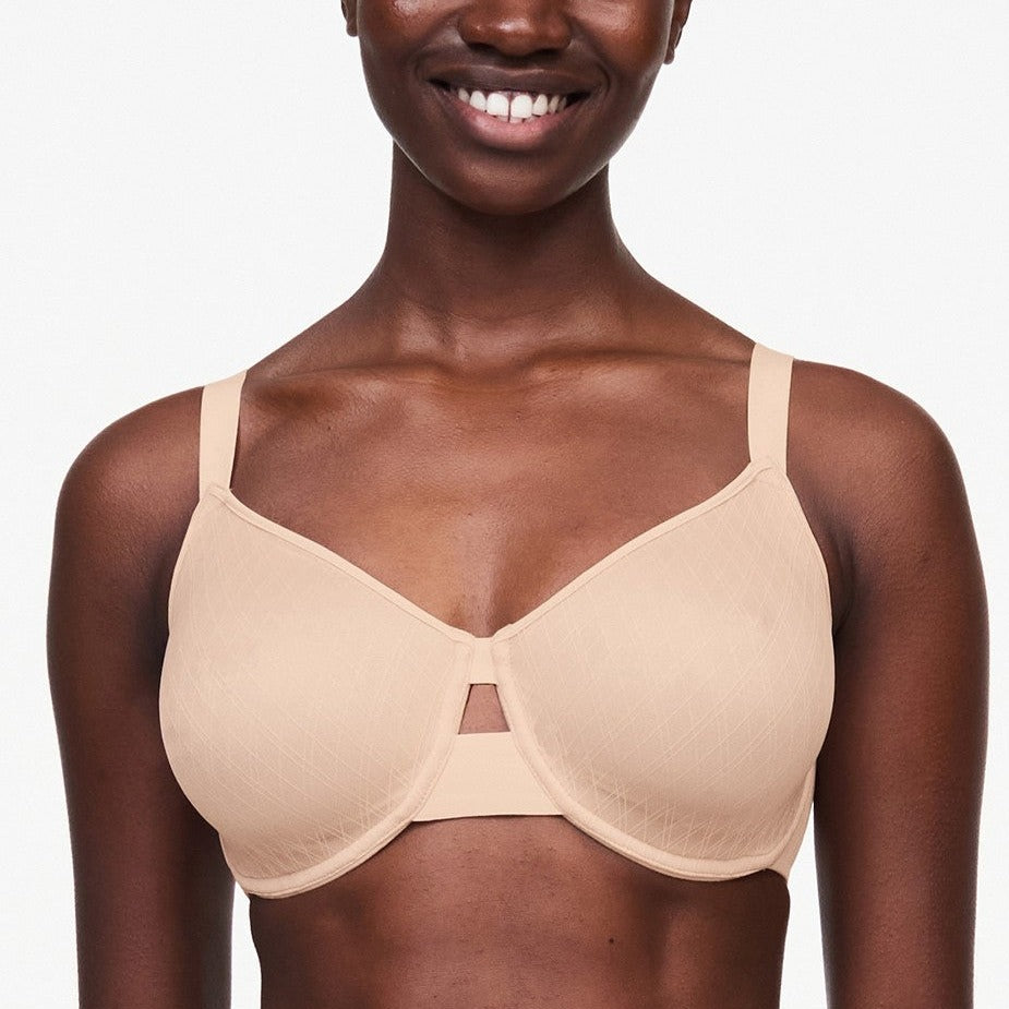 Moulded-cup full-coverage sports bra, Chantelle, Shop Full-Busted Bras  online
