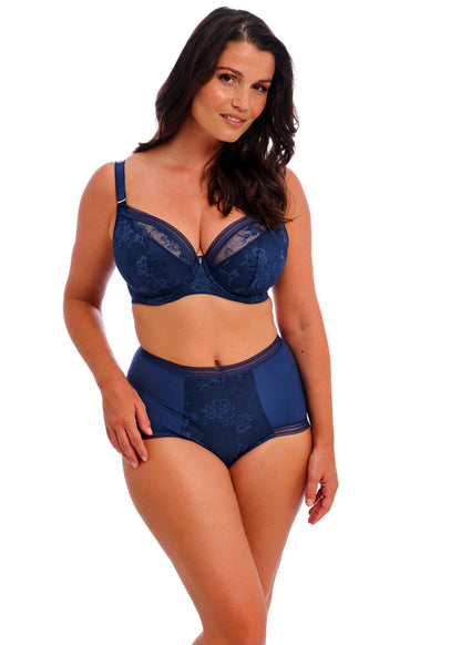 Fusion Lace UW Padded Plunge Bra In French Navy - Fantasie