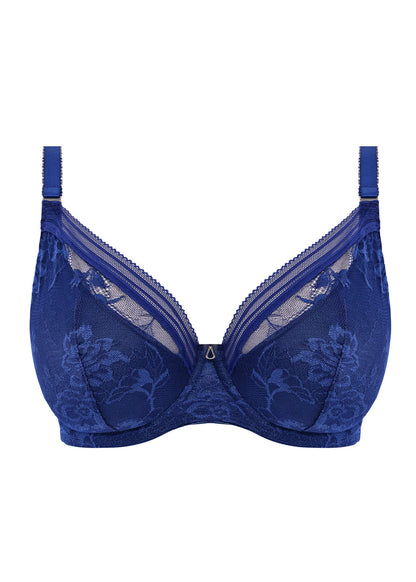 Fusion Lace UW Padded Plunge Bra In French Navy - Fantasie