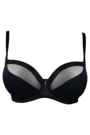 Viva Luxe Underwired Bra In Navy - Pour Moi