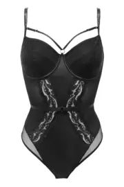 Lavish Underwired Thong Body In Black  - Pour Moi