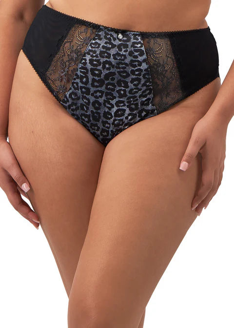 Morgan High Leg Brief In Snow Leopard - Elomi