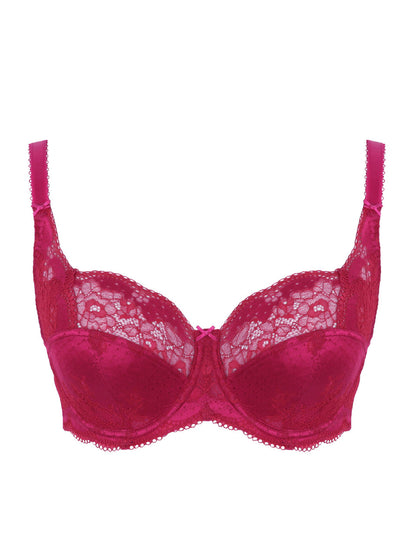 Clara Full Cup Bra In Orchid & Red - Panache