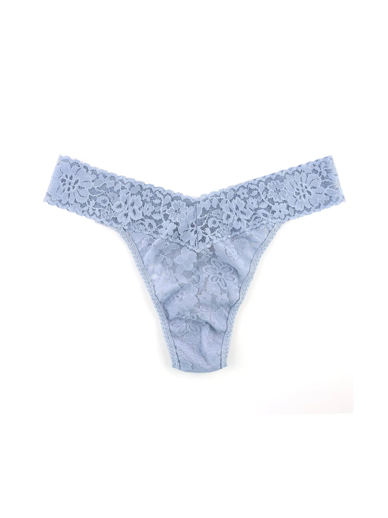 Hanky Panky - Daily Lace Original Rise Thong In Grey Mist