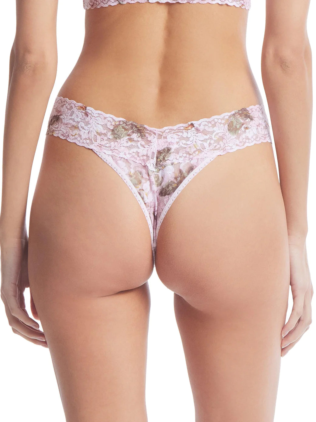 Original Rise Signature Lace Thong In Antique Lily - Hanky Panky