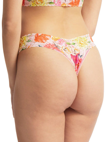 Original Rise Signature Lace Thong In Bring Me Flowers - Hanky Panky