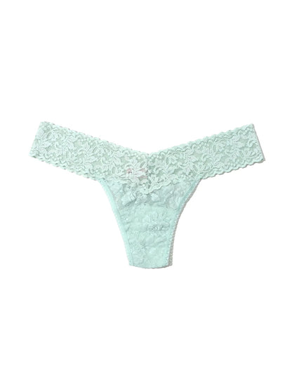 Low Rise Signature Lace Thong In Low Tide - Hanky Panky