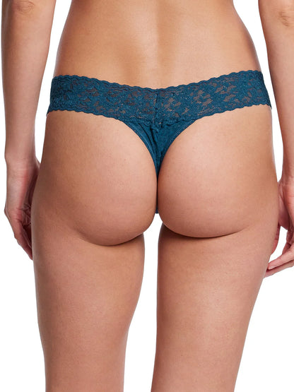 Low Rise Signature Lace Thong In Riviera - Hanky Panky