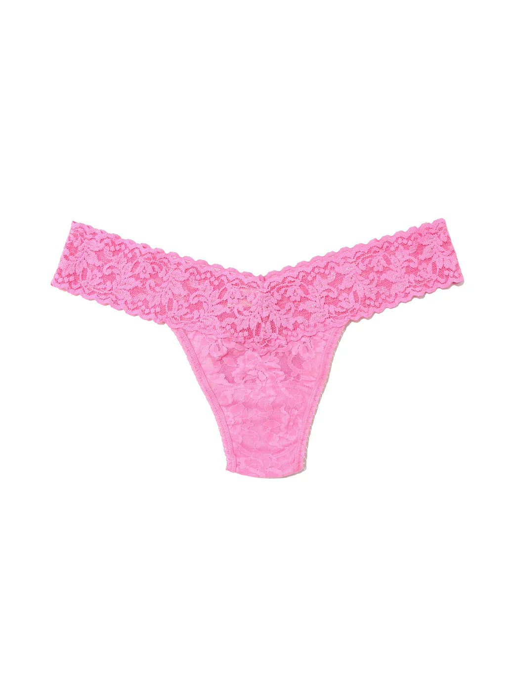 Low Rise Signature Lace Thong In Taffy - Hanky Panky