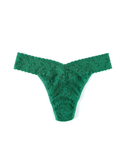 Original Rise Signature Lace Thong In Green Envy - Hanky Panky
