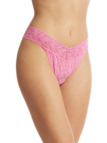 Original Rise Signature Lace Thong In Taffy - Hanky Panky