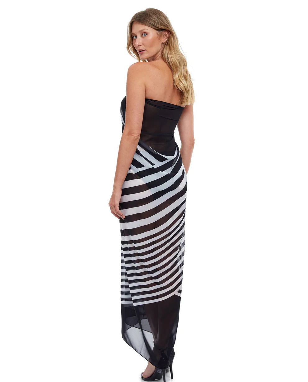 Mirage Full Length Pareo In Black - Gottex