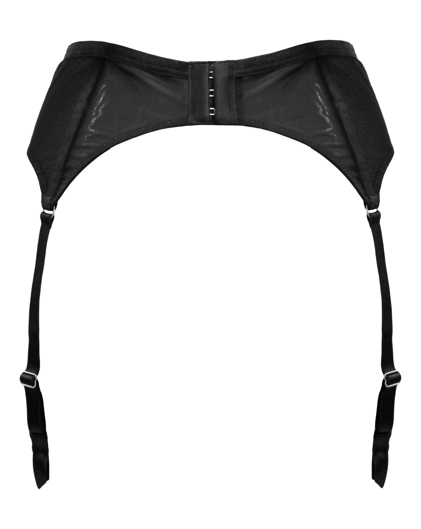 Icon Deep Suspender In Black & Fuchsia - Pour Moi