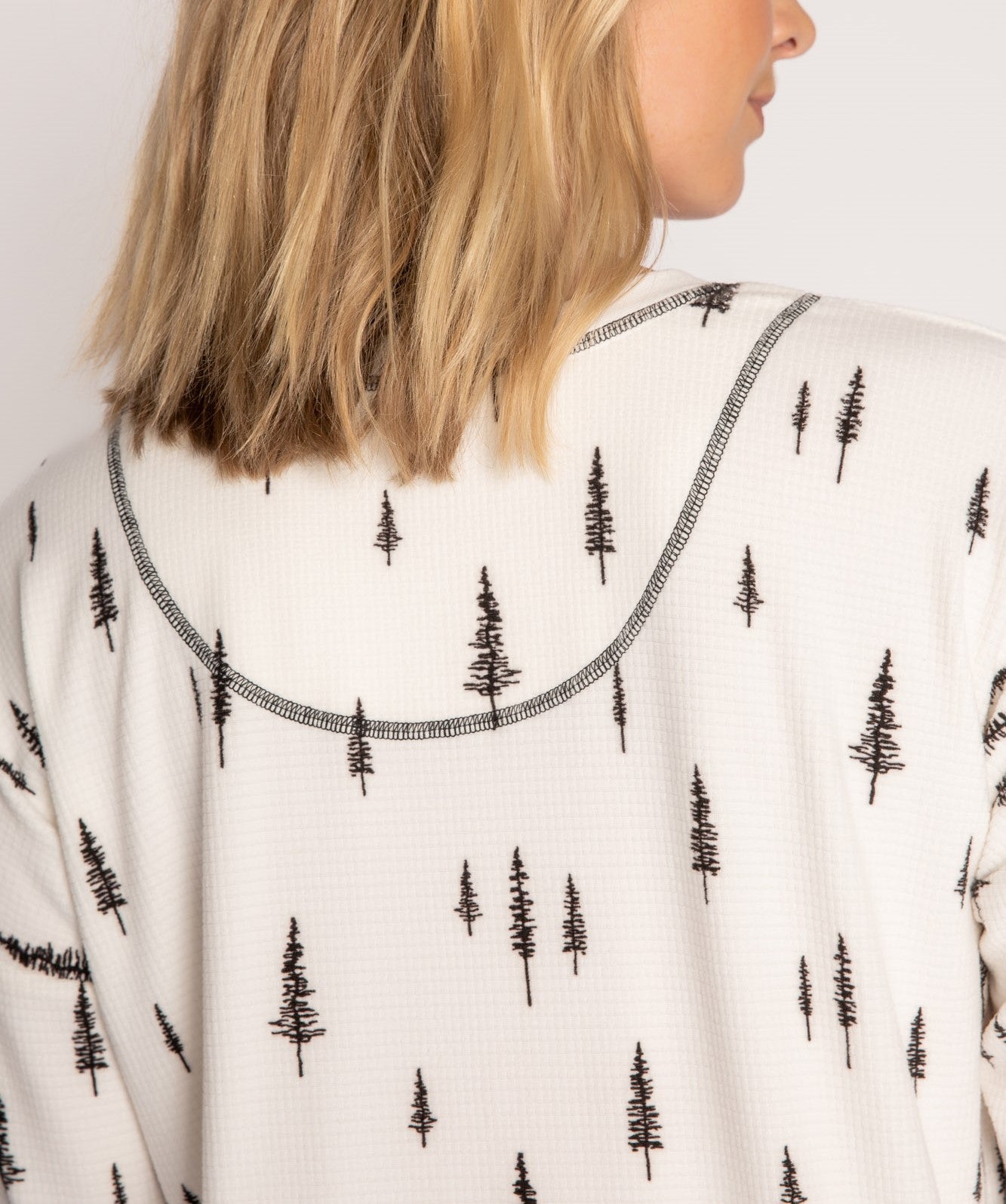 May The Forest Be With You Sleepwear Top In Ivory - PJ Salvage