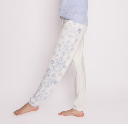 Nordic Nights Banded Sleepwear Pant In Heather Cloud - PJ Salvage