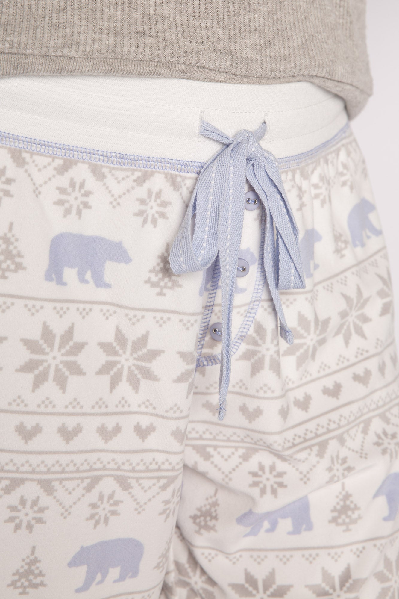 Polar Express Banded Pant Sleepwear In Ivory - PJ Salvage