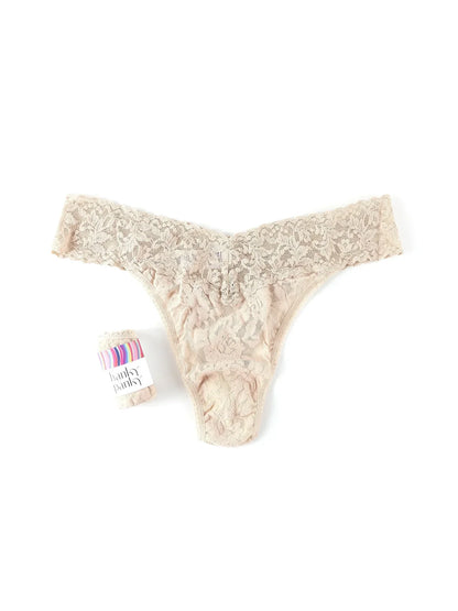Without background picture of Wrapped Original Rise Signature Lace Thong In Chai - Hanky Panky