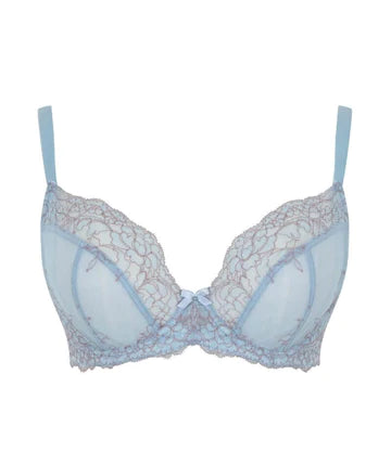 Ana Plunge Bra In Ash Rose & Blue - Panache