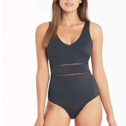 Lola Shimmer One Piece In Black - Sea Level