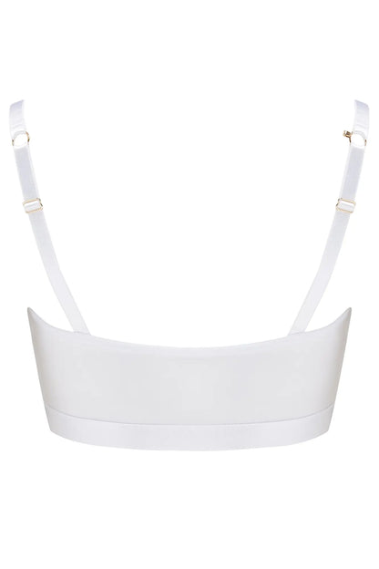 India Front Fastening Bralette In White - Pour Moi