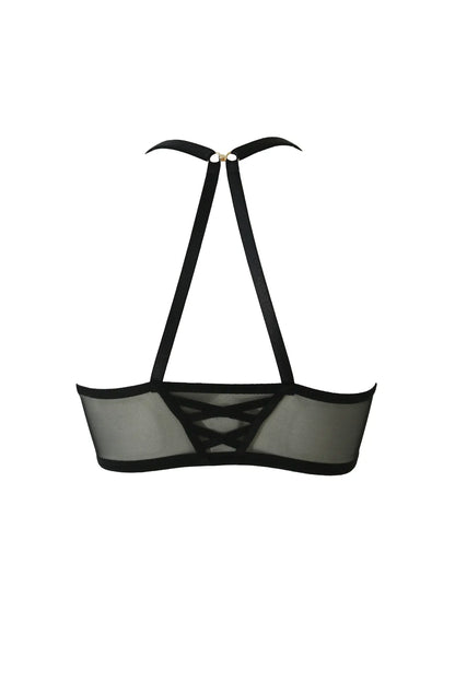 India Sheer & Opaque Push Up T-Shirt Bra In Black - Pour Moi