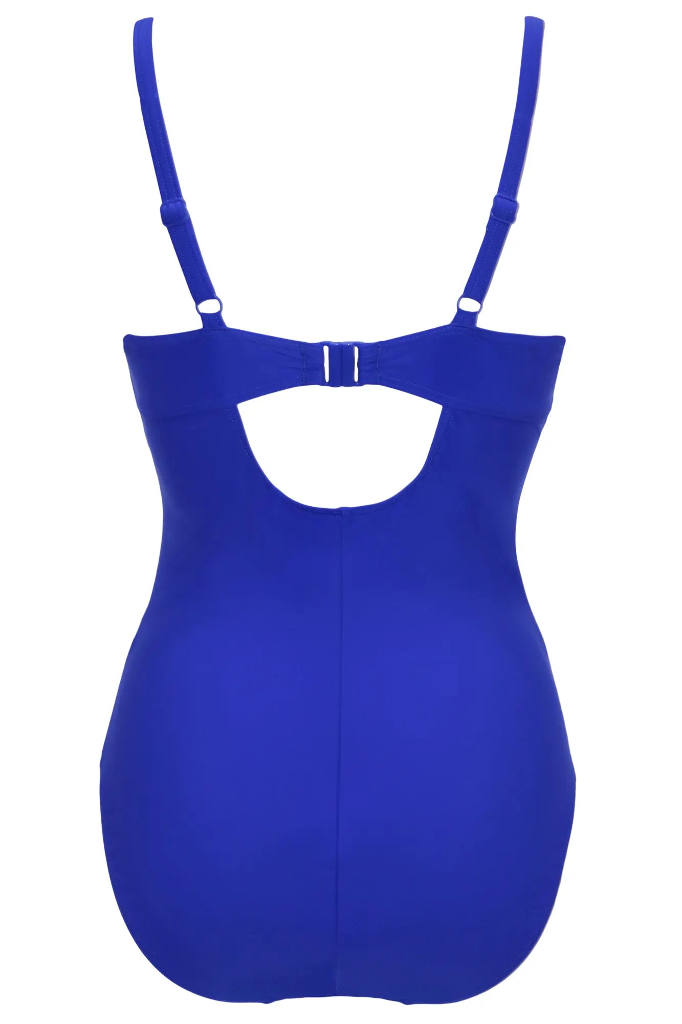 Lightly Padded Underwired Twist Front Control Swimsuit In Ultramarine - Pour Moi