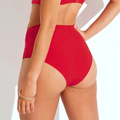 Santa Cruz - Bas de bikini taille très haute - Rouge - Pour Moi