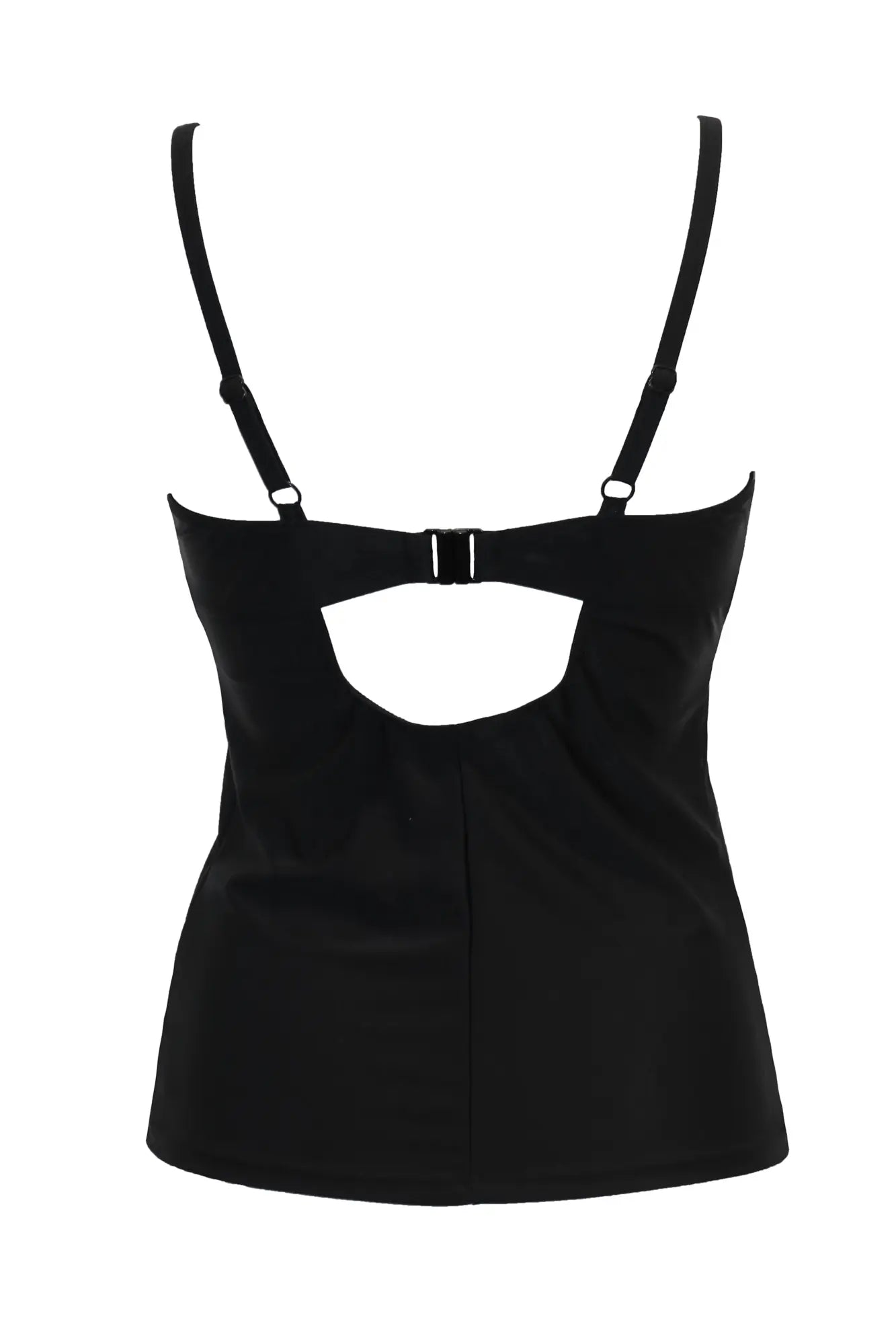 Free Spirit Underwired Lightly Padded Tankini Top In Black - Pour Moi