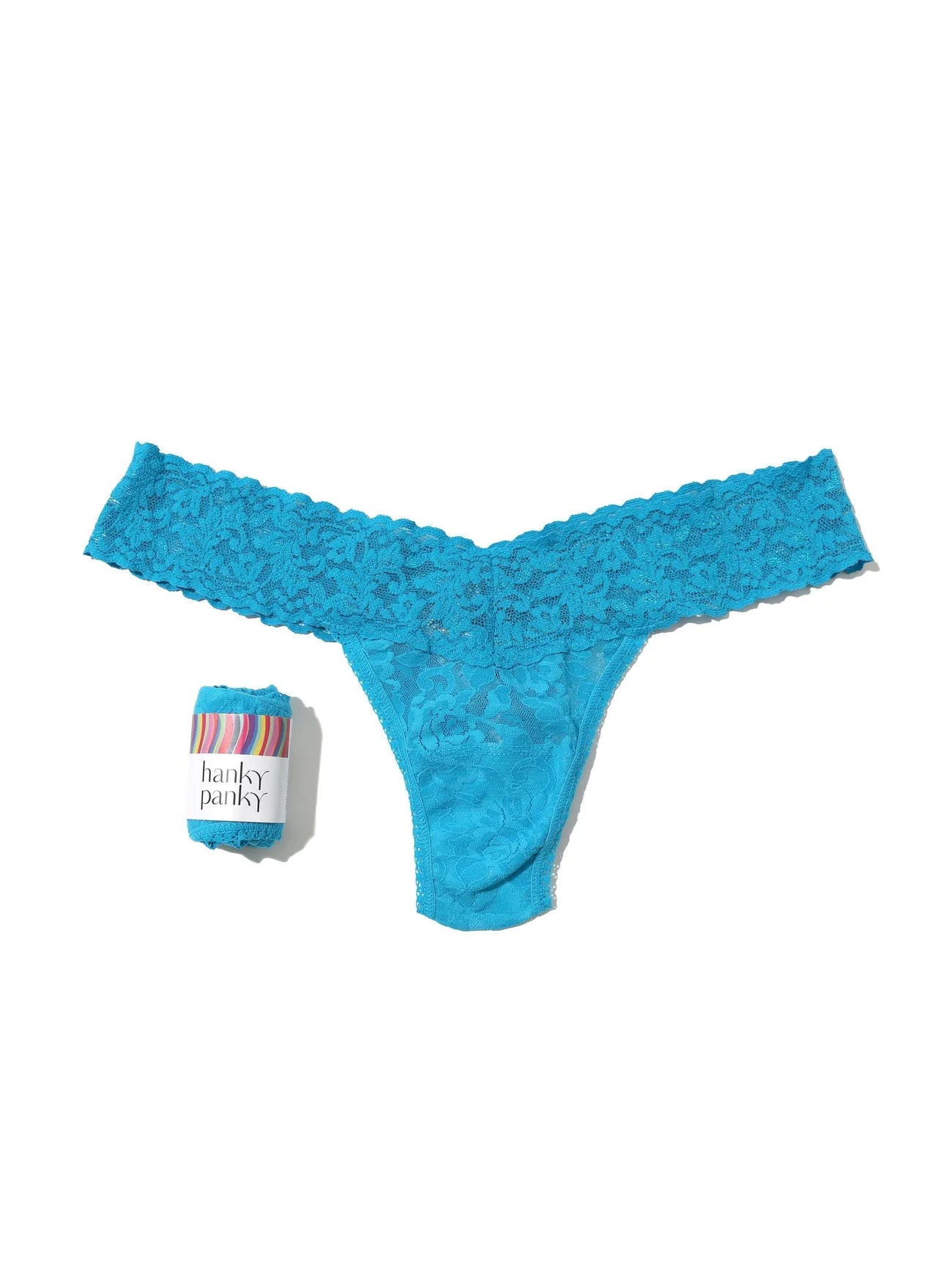 Hanky Panky - Low Rise Thong In Kingfisher Blue