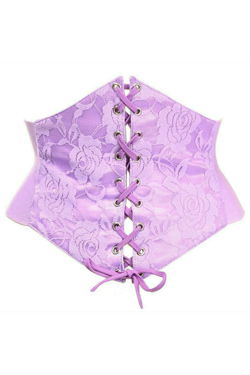 Lavish Lace Corset Belt Cincher In Purple - Daisy Corsets
