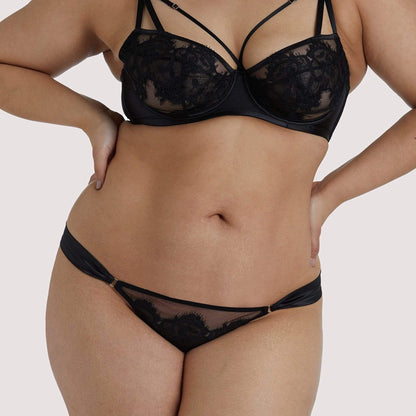 Anneliese Satin and Lace Brazilian Brief