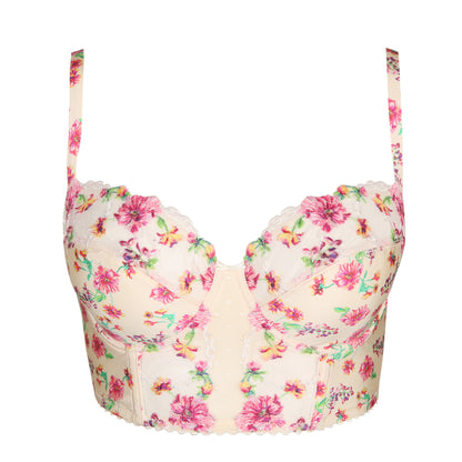 Chen Longline Balcony Bra With Embroidery In Pearled Ivory - Marie Jo