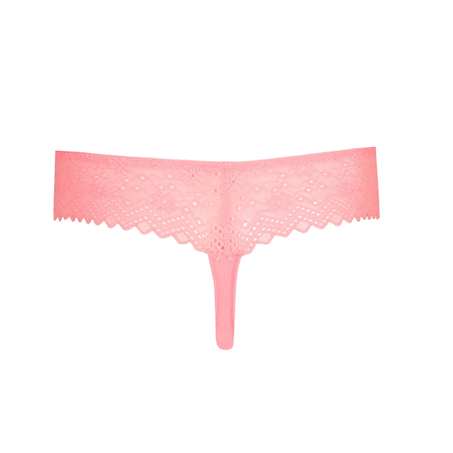 Sunset Hotel Embroidery Thong In Pink Parfait - Prima Donna Twist