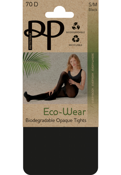 70D Eco-Wear Opaque Tights In Black - Pretty Polly