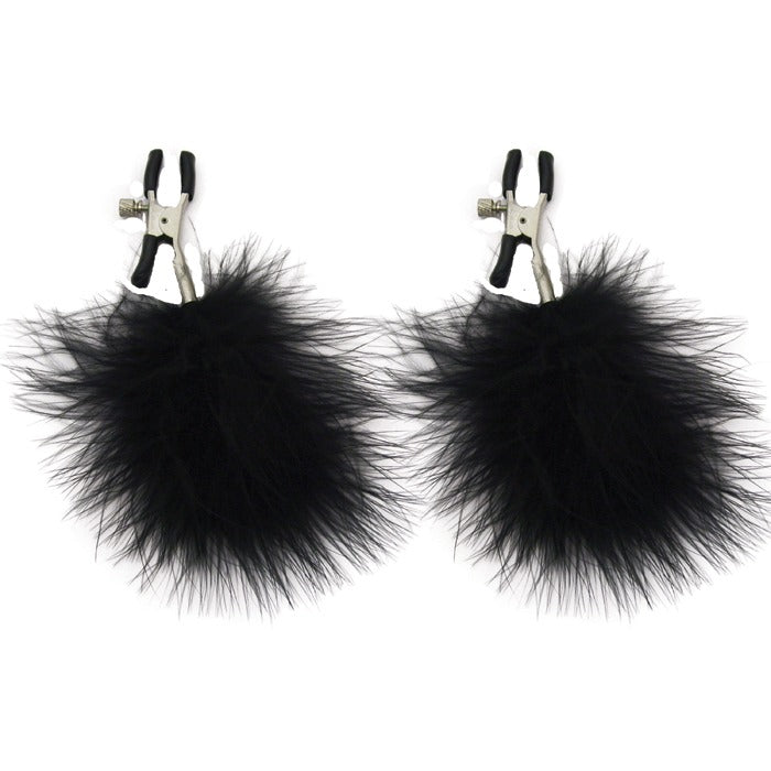 Feathered Nipple Clamps In Black